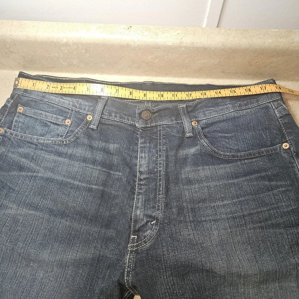 Levi's 505 Jeans Mens 36x30 Blue Dark Wash Straight Leg‎ Normcore Preppy Cowboy